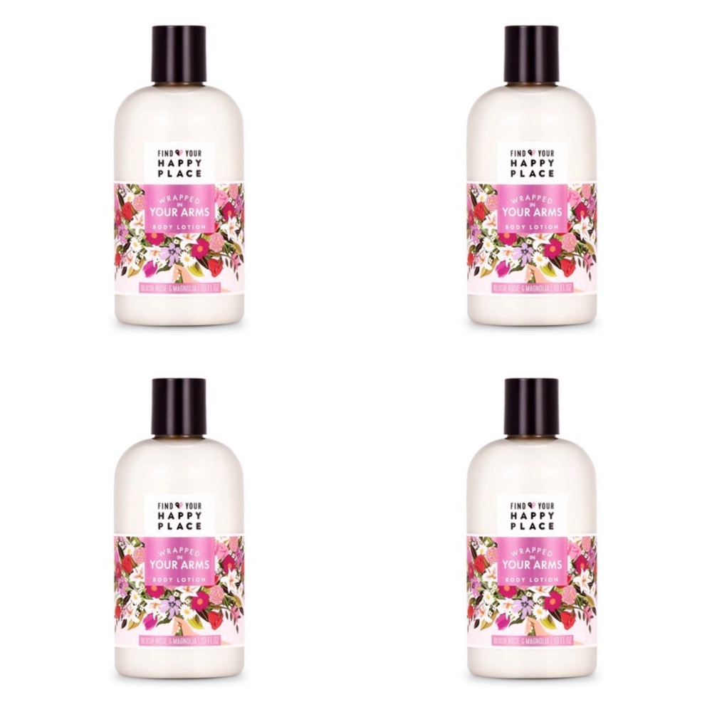 Find Your Happy Place Body Lotion Blush Rose and Magnolia 10 fl oz (BUNDLE of 4)